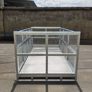 Nhiệm vụ nặng nề dây lưới Pallet container | xe nâng Stackable | Chống ăn mòn thép mạ kẽm stillage lồng - Product Image 4