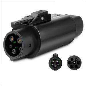 Adattatore di ricarica EV 32A 7KW IEC 62196 da Tipo 2 a Tipo 1, Adattatore di ricarica rapida per auto elettriche SAE J1772 con blocco antifurto - Product Image 1