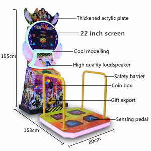 Console per videogiochi di lusso con macchina da ballo singola a gettoni per bambini al coperto Arcade famose attrazioni del centro commerciale 1 anno inglese - Product Image 6