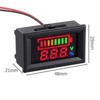 Indikator Kapasitas Baterai Digital LED Tester Voltmeter Monitor untuk Baterai Asam Timbal, Lithium Polymer, NiMH DC12V 24V 36V 48V 60V 72V 84V 96V