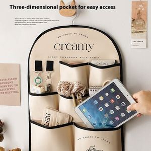 Classic Design Fabric Hanging Storage <b>Bag</b> Multi-Purpose Wall-Mounted Organizer for Bedside or Rear Door Storage - Product Image 3