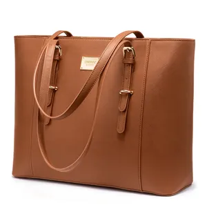 LOVEVOOK 2024 15,6 дюймов Большая женская кожаная деловая сумка для компьютера Женская Офисная сумка через плечо сумка для ноутбука ручная сумка для женщин