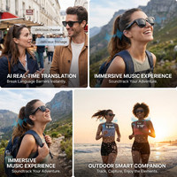Lunettes de traduction intelligentes SENBONO M89-S AI avec lentilles photochromiques, caméra HD, appels sans fil, assistant vocal, caméra intégrée