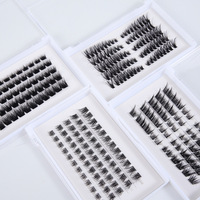 Faux cils 30D/40D/80D, cils 5D volumineux, segmentés, épais, bouclés et frisés