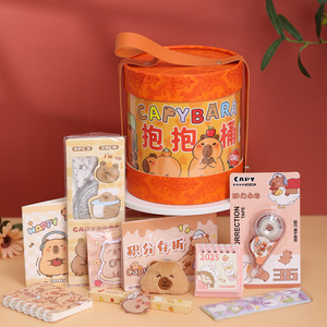 Set de Papelería Capybara Hug Bucket, Regalo para el Día del Niño, para Niños, Compañeros de Clase, Material Escolar, Caja de Regalo Promocional - Product Image 3