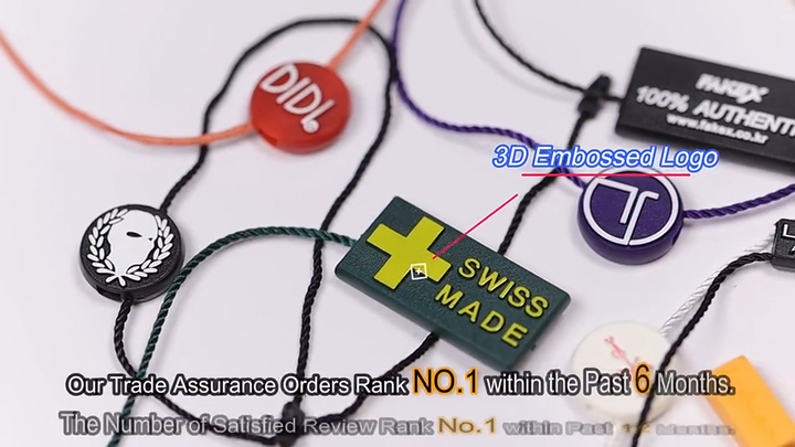 Cheap Custom Embossed Logo Lock Plastic String Seal Tag for Garment ...