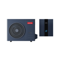 AOKOL Inverter suhu rendah belah R32 sumber udara Mini pabrikan Tiongkok 8-10kw A +++ sistem pompa pemanas udara ke Air panas musim dingin