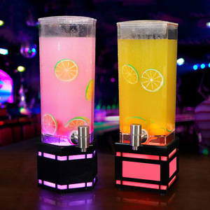 Wan Zhan Illuminated <b>Drink</b> <b>Dispenser</b> 2L 3L With Tap Led Light Party Beverage Cooler For Juice Beer Cola - Product Image 1