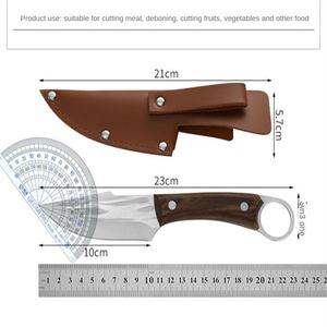 سكين تقطيع اللحم الخشبي اليدوي المشكل مع خاصية جمع العظام الدائري لجناح الدجاج والفاكهة للتخييم الخارجي - Product Image 6