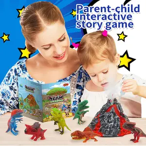 공룡 화산 놀이 장비, 안개 살포 화산 장난감 및 아이를 위한 공룡 세계 장비 선물