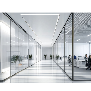 Graki Partizione in Vetro per Ufficio in Alluminio da 30mm - Design Sottile a Strato Singolo - Product Image 2