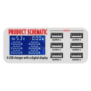 Nouvelle Station de Charge Rapide Multi-Ports 40W pour Téléphones Mobiles avec Écran d'Affichage, 6 Ports USB 5V 1A-2.4A, Prise EU – Modèle 2025 à Succès Personnalisable - Product Image 4