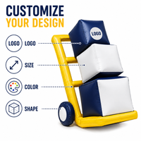 Chariot publicitaire gonflable personnalisé en forme de chariot à main, présentoir promotionnel pour la logistique, accessoires promotionnels, OEM ODM, logo, couleur, taille, impression personnalisée