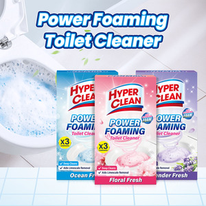 ดอกไม้สดชื่นมีฟองพลังงานที่ใช้งานได้ยาวนานทำความสะอาดห้องน้ำที่แข็งแกร่งผงซักฟอกขจัดตะกรันผงสีเหลืองแบบใช้แล้วทิ้ง - Product Image 3