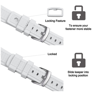 Bracelet de montre sport en silicone flexible et respirant Huanlong, étanche, 20/22 mm - Product Image 5