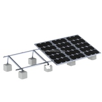 Sistem Panel Surya Atap Rumah Hunian Segitiga Datar Yuens Solar dengan Kit Tripod