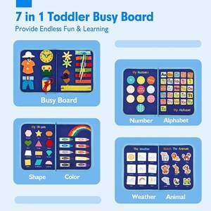 Feltro Learning Board Baby Montessori Toy Boy Early Education <span class=keywords><strong>Puzzle</strong></span> Busy Board - Product Image 5