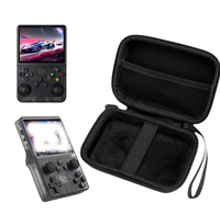 NKIWIN Étui de Transport pour Console de Jeu en PU Anti-Choc Sac de Rangement Protecteur pour Accessoires de Jeu R36S R35S RG35XX RGB20S