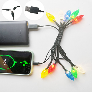 كابل شحن USB-C بتصميم عيد الميلاد مع إضاءة لطابعة الكمبيوتر للاستخدام المنزلي أو المكتبي - Product Image 1