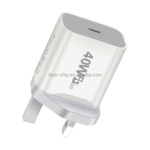 Adaptador de enchufe barato para Reino Unido, adaptador Gan, multipuerto, recargable, portátil, montaje, teléfono móvil, tipo C, 40W, cargador de pared Usb para <span class=keywords><strong>Iphone</strong></span> - Product Image 6