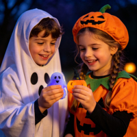 Jouets anti-stress en TPR écologiques et lumineux en forme de citrouille fantôme, amusants à pincer pour la décompression, pour décorations d'Halloween