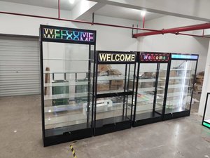 New Design Smoke Store <b>Case</b> 5 Glass Shelves <b>Wall</b> Cabinet Glassware <b>Display</b> Shop Furniture Cabinets Glass Showcase - Product Image 6