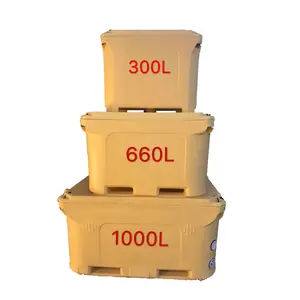 1000L Rotatiegegoten Plastic Geïsoleerde Vis Bakken Container Grote Pallet Container