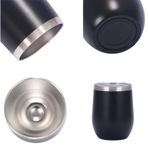 350ML/12oz Double Wall Insulated Vacuum 18/8 Stainless Steel <strong>Wine</strong> <strong>Tumbler</strong> With Lids - Product Image 5