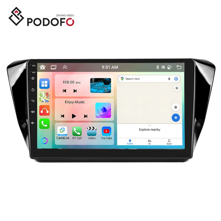 Podofo Android Car Stereo 10 pollici 4 + 64G autoradio Carplay Android Auto per Skoda superba 2015 IPS DSP GPS RDS WIFI Dropshipping