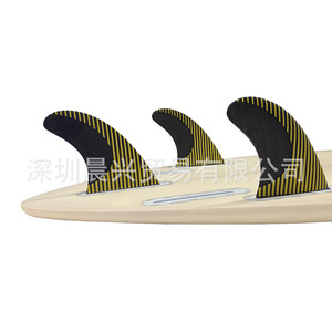 ครีบหางกระดานโต้คลื่น UPSURF สีเทา ลายรังผึ้งสีเหลือง คาร์บอนไฟเบอร์ ขนาด M/L - Product Image 3