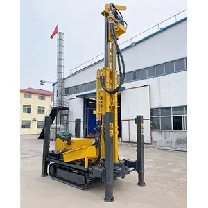 Crawler 250 Borehole Drilling Machine Water Well Drilling Machine Heavy Duty Portable On Trailer