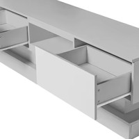 Meuble TV moderne en bois avec éclairage LED, centre de divertissement, console TV, vente en gros directe d'usine en Thaïlande pour les armoires de cuisine