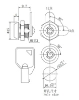 Serrure de meuble à cylindre Euro avec code de clé de sécurité à came connecteur d'assemblage en alliage de zinc serrure à mortaise en acier pour porte et armoire