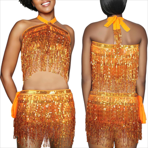 Danse du ventre hanche écharpe jupe Costume Halloween Festival musique <span class=keywords><strong>Disco</strong></span> Sequin gland jupes costumes pour femmes - Product Image 1