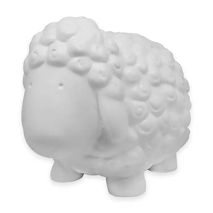 White Bisque DIY Painted Ceramic Animal Sheep Fgurine