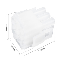 Conector JRready MOLEX JRN001 de 9 pines, conectores de 2,13 mm de diámetro 14-20 AWG, para conector de alimentación Molex MLX, paso de 6,35 mm (1 juego)