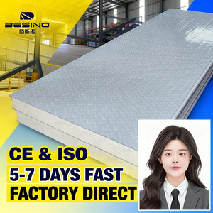 Paneles Sándwich para Paredes Exteriores, Color Arl, Ignífugos, Anticorrosivos y Resistentes a la Presión del Viento - Product Image 1