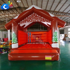 Château gonflable commercial en forme de maison de pain d'épices pour enfants, idéal pour les fêtes de Noël, les centres commerciaux et les événements de <span class=keywords><strong>location</strong></span>. - Product Image 5