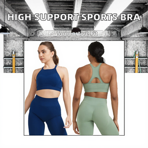 Soutien-gorge de sport réglable à maintien élevé pour femme, dos nageur, sans armatures, rembourré, sans couture, pour l'entraînement et le yoga, style débardeur - Product Image 2