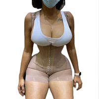 Custom Colombian Women Closure Underwear Tummy Control Butt Lifter Shorts Crotch Open Bust Full Body Bbl Shaper Faha Shapewear