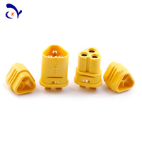 Connecteur de prise CC à trois broches Amass MT30 jaune pour moteur ESC, application d'alimentation de moteur à 3 pôles pour batterie d'aéromodélisme