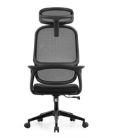 Chaise de bureau ergonomique pivotante moderne et robuste avec accoudoirs 6D, dossier haut, en maille, pour gaming, avec cadre en aluminium