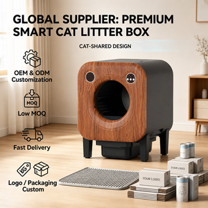 Litière pour chat électrique semi-automatique OEM en gros, intelligente, Wi-Fi, autonettoyante, avec fonction de nettoyage rapide et facile - Product Image 2