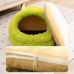 Pluche Hondenbed Klein Monster Diepe Slaap Schattige Warme Huisdierbedden Groothandel Kat Grotbed - Product Image 6