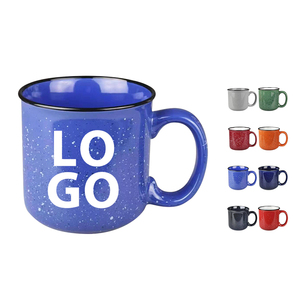 Taza de Té de Cerámica Esmaltada Promocional de 15oz/14oz, Taza de Cerámica con Esmalte Moteado, Tazas de Camping, Taza de Café, Regalo de Navidad - Product Image 5