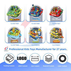 Set de Pista de Carreras Chengji Car Adventure, Juguetes de Construcción Eléctricos, Pista de Dinosaurios, Desafío de Pistas de Animales DIY para Niños - Product Image 4
