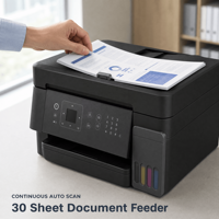 Nouvelle imprimante multifonction sans fil couleur jet d'encre A4 L5398 avec fax, impression, copie, numérisation, fax et chargeur automatique de documents pour le bureau