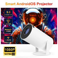 Proyektor Mini Pintar HY300A 1G 8G Dekode Video 1080P untuk Hiburan Rumah Android 9.0