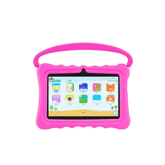 7 Inch Android Education Children Tablet Ram 2gb Rom 16gb Rugged case with Handle for Wholesales Free Kid Software Tablette