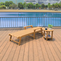 Mobilier d'extérieur Chaise de piscine avec accoudoirs Chaise longue au design nouveau